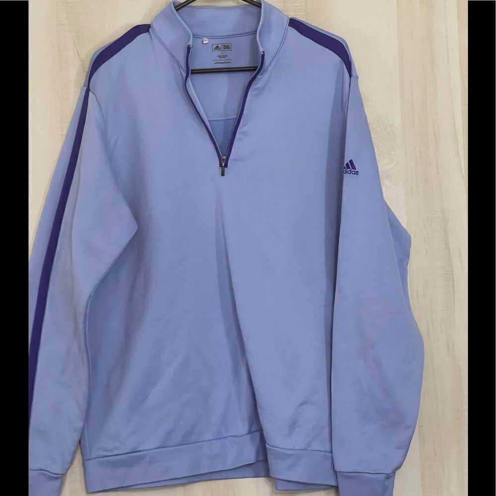 Adidas lavendar purple pullover, size large